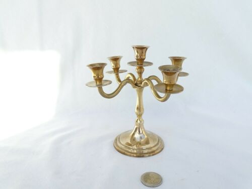 Mini Candelabra Chandelier brass