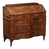 Antique Baroque Walnut Furniture 3 Drawers Italy 18th Century