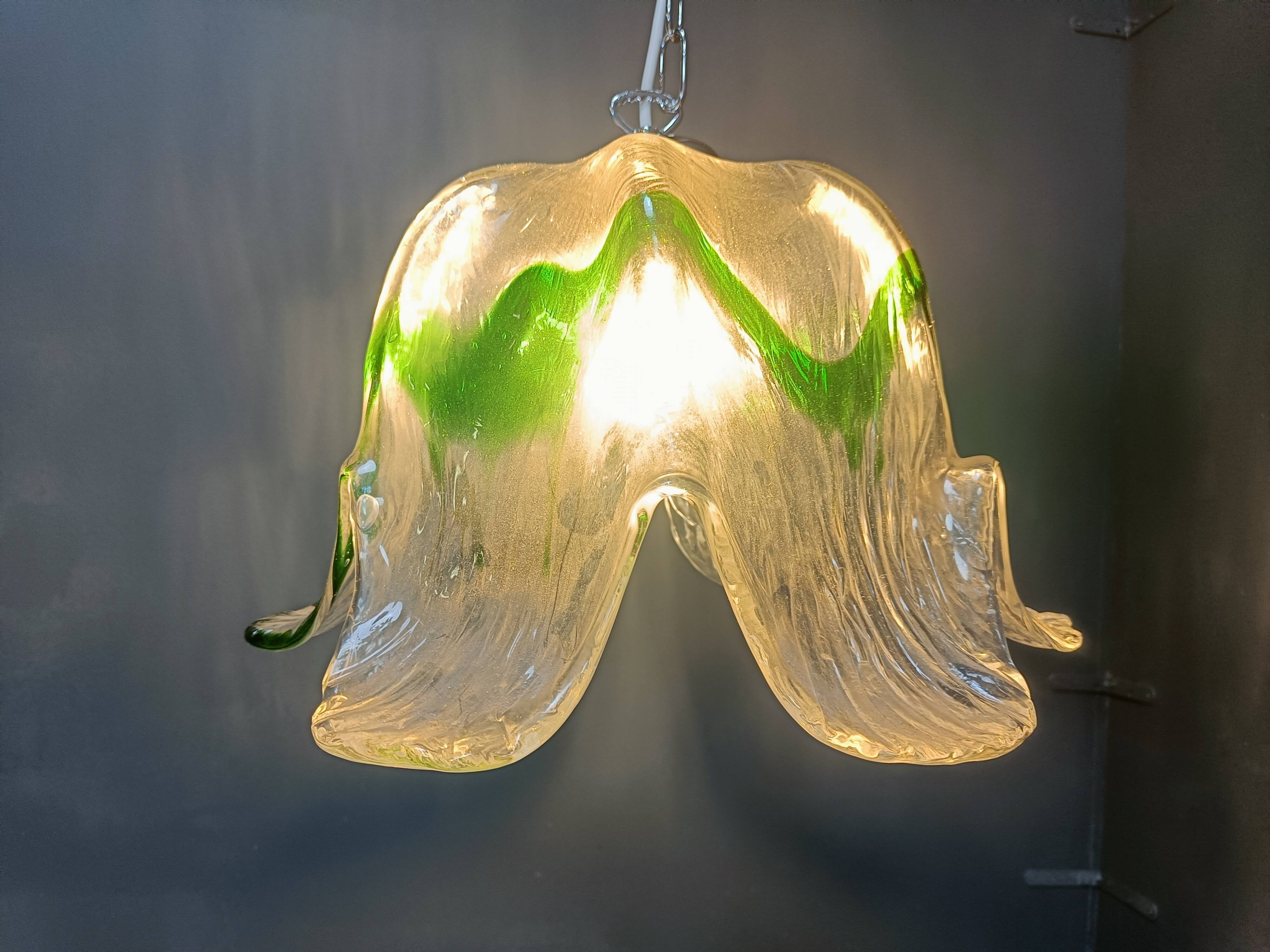 Suspension en verre de Murano, pour Mazzega, années 1960