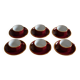 Set of 6 Apilco cups ** Rare colour Bordeaux or Burgundy **