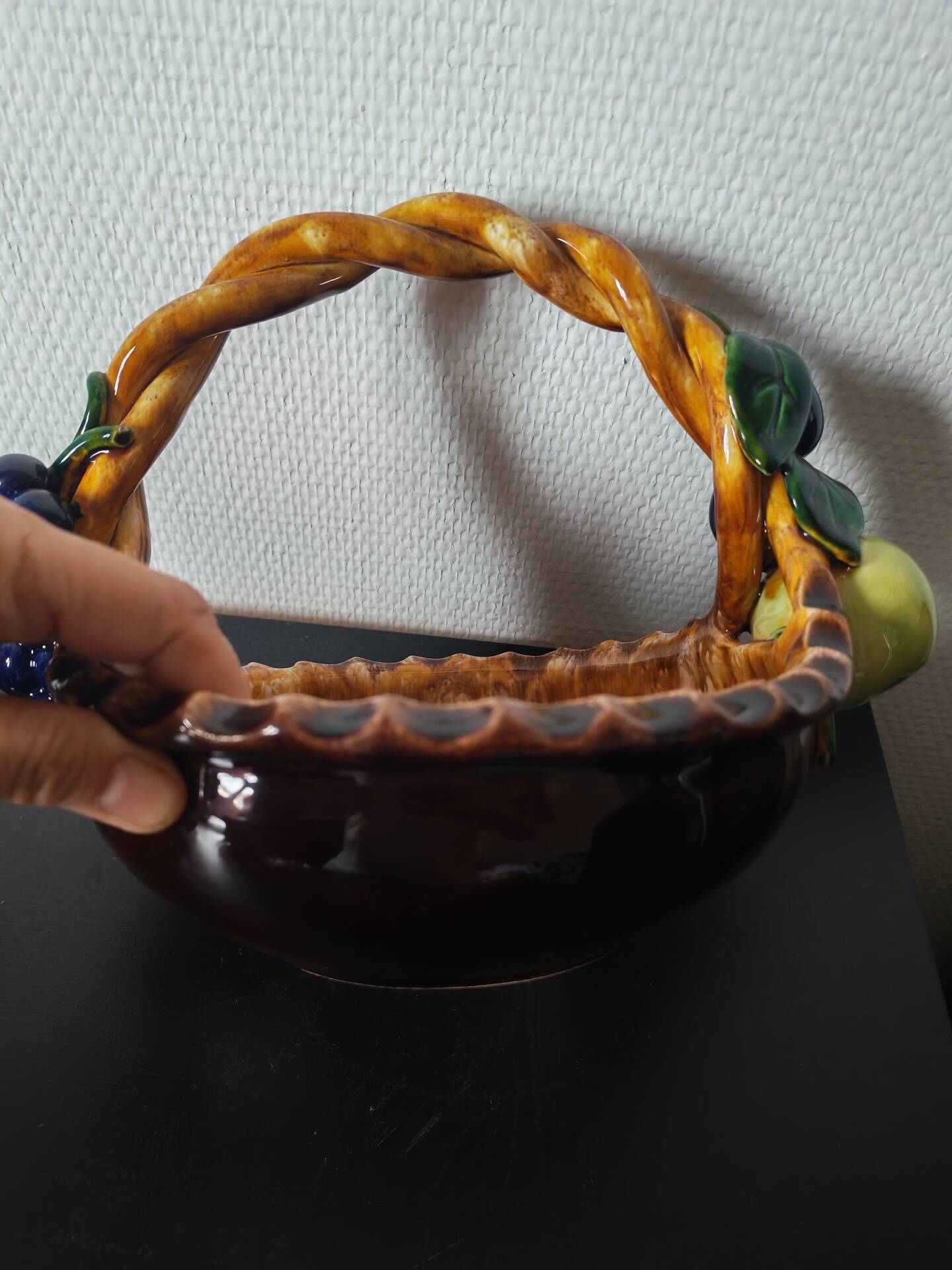 Ceramic fruit bowl in barbotine St Peter Graz Austria