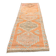 Apricot Tones Vintage Turkish Runner Rug, Oushak Wool Hallway Carpet
