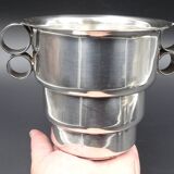 Silver metal ice bucket circa 1950