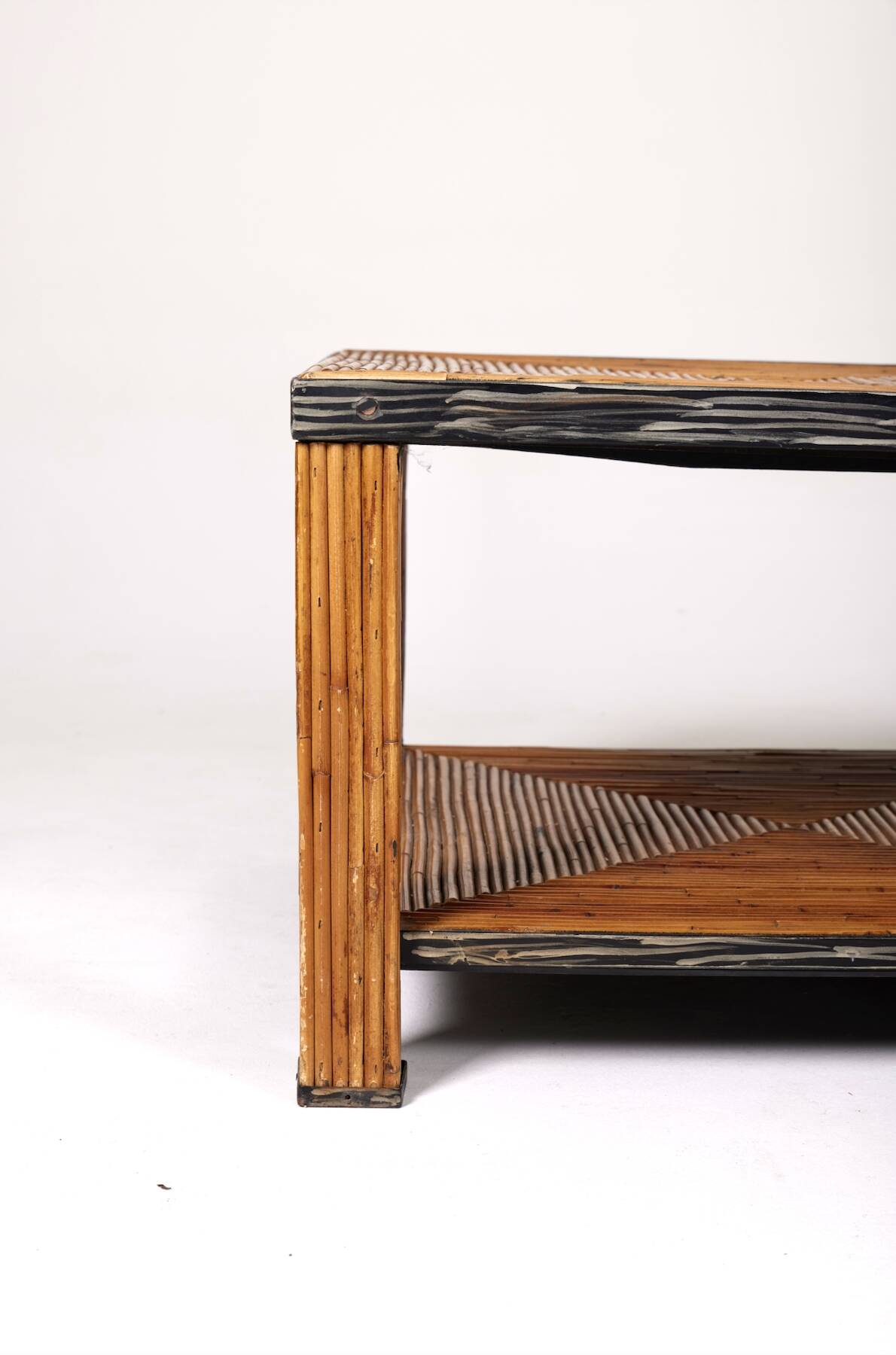 Rattan and bamboo coffee table years, 1970s