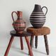 Mid-Century Modern Terracotta Pitcher by AKRU, West Germany, 1950s