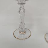 Pair of gilded Saint Louis crystal glasses, circa 1900.