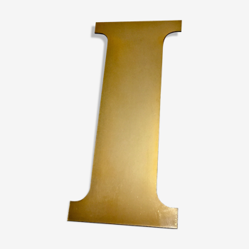 Letter enseigne vintage gold brass