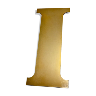 Letter enseigne vintage gold brass