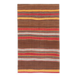 Soft Earthy Tones Kilim, 135x219Cm Bohemian Area Rug,