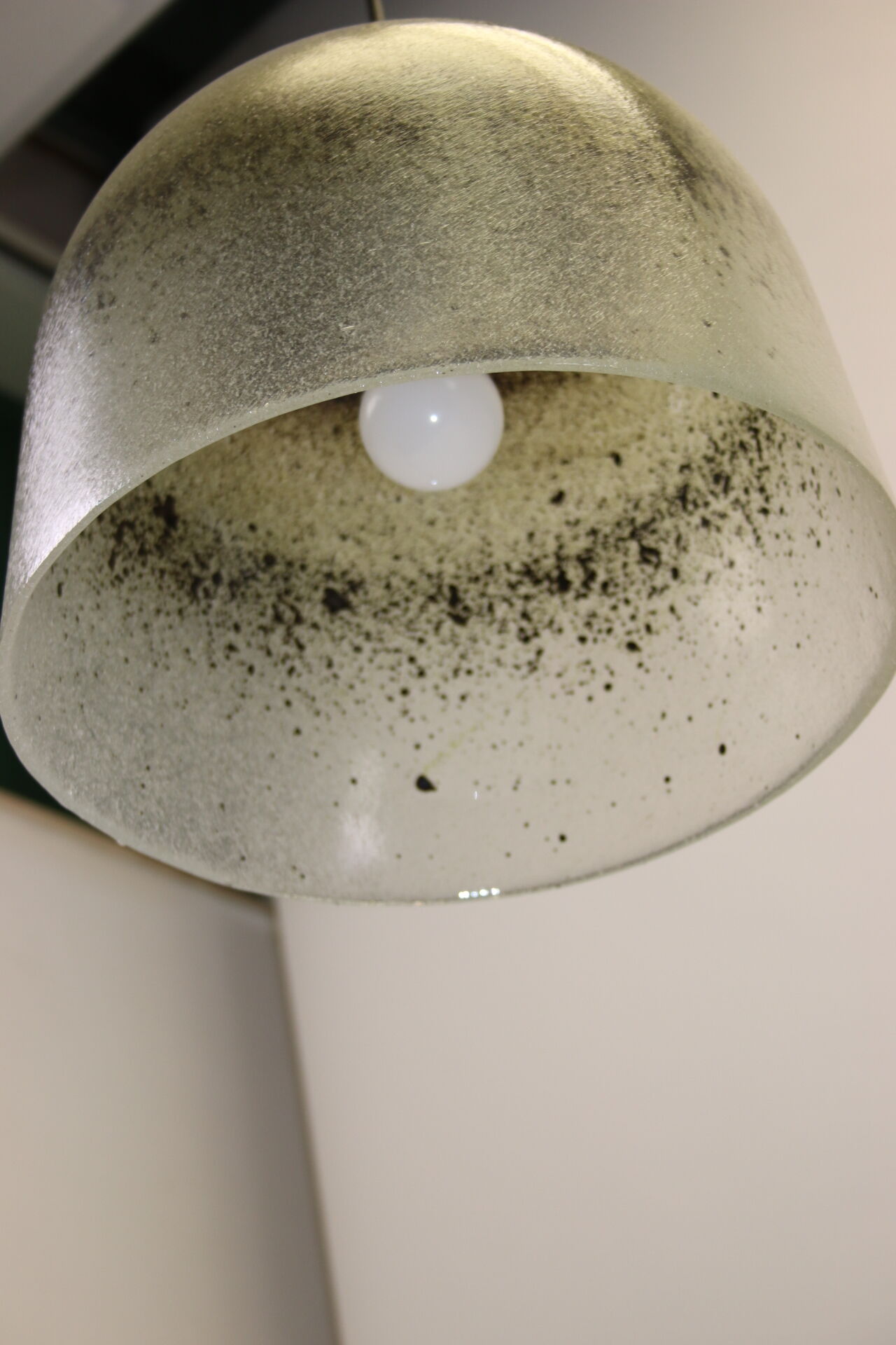 Vintage Hand-Blown Glass Hanging Lamp from Peill & Putzler