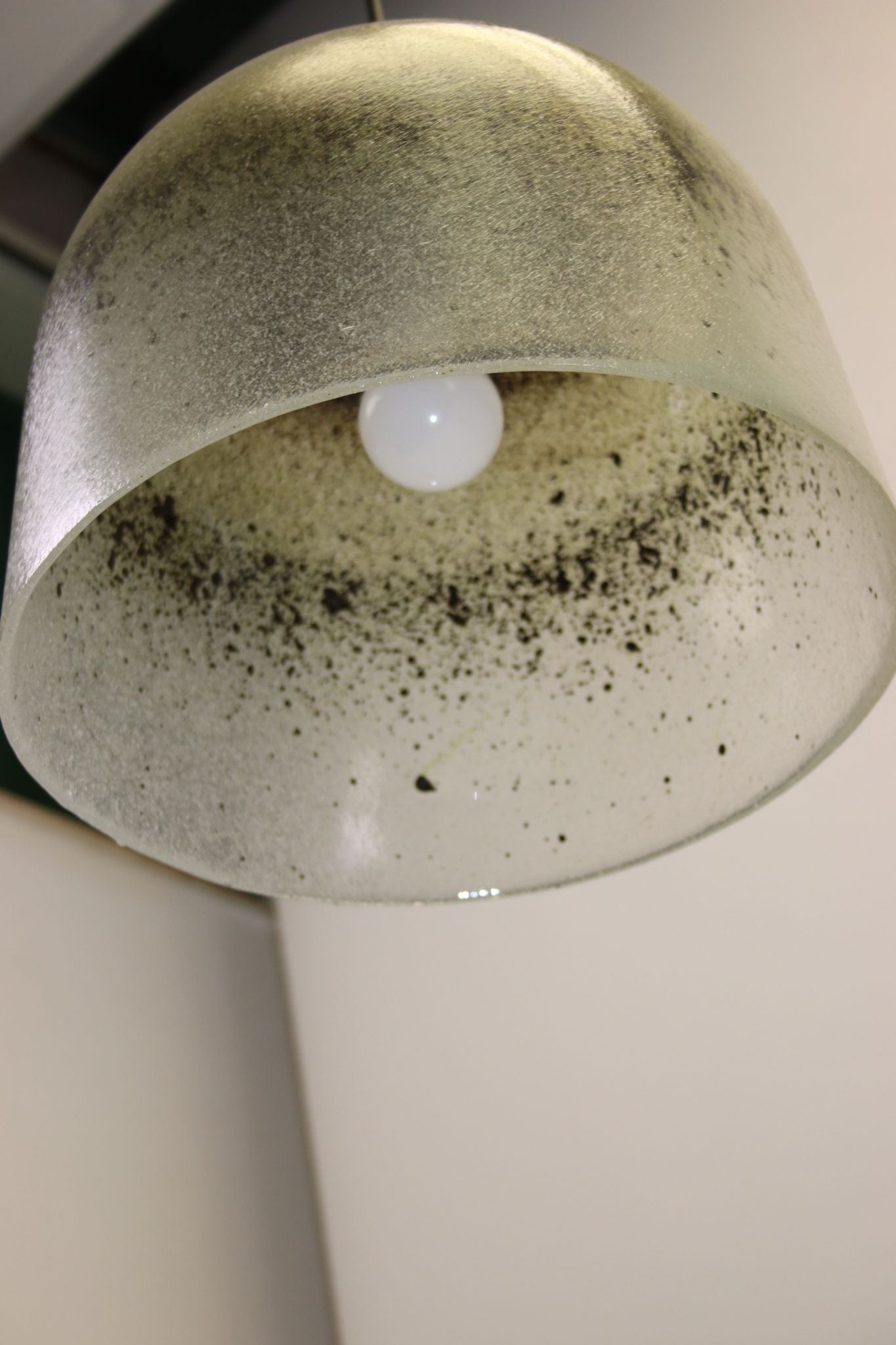 Vintage Hand-Blown Glass Hanging Lamp from Peill & Putzler