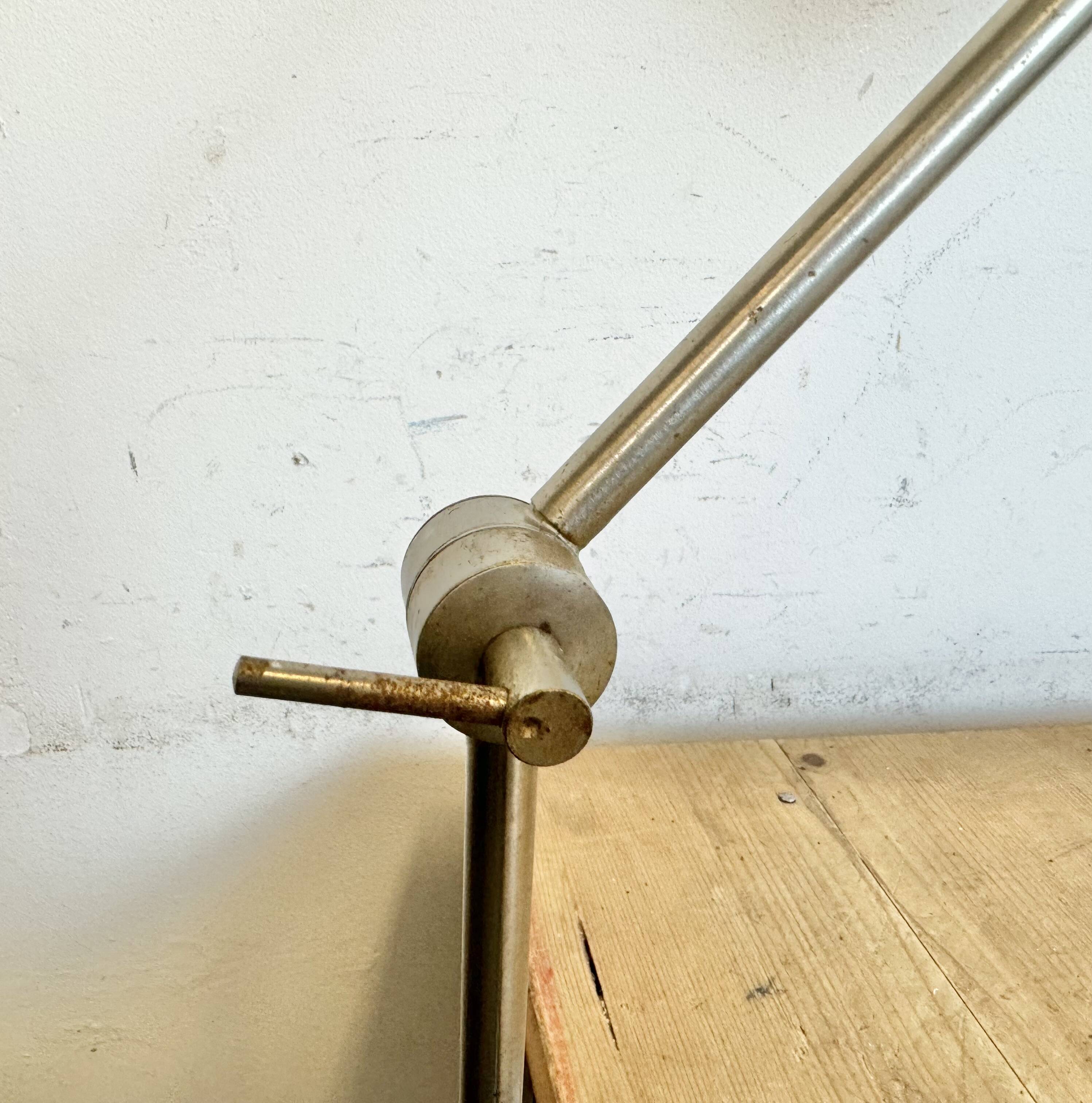 Grey Industrial Factory Office Desk Lamp from Elektrosvit, 1970s
