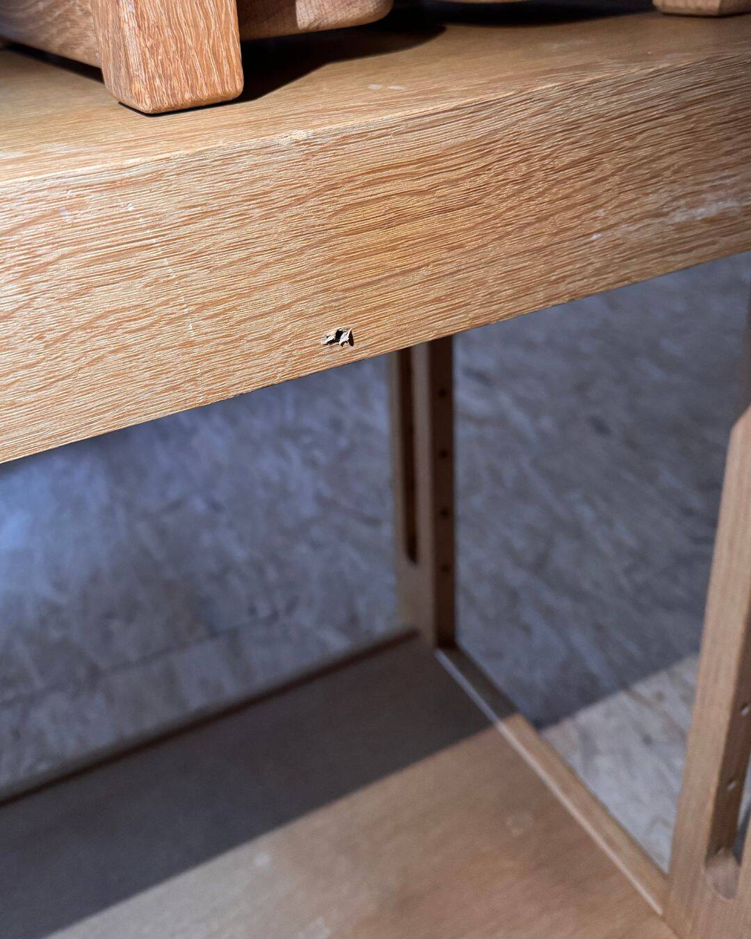Rolling side table - Guillerme & Chambron - 1980s