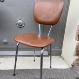 4 chairs 1960 vintage skaï