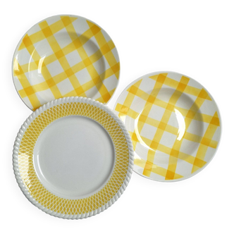 Yellow vintage plates