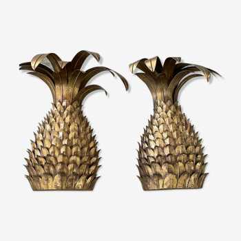 Paire d'appliques ananas