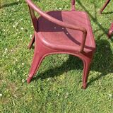 Xavier Pauchard for Tolix table G and 3 chairs A56