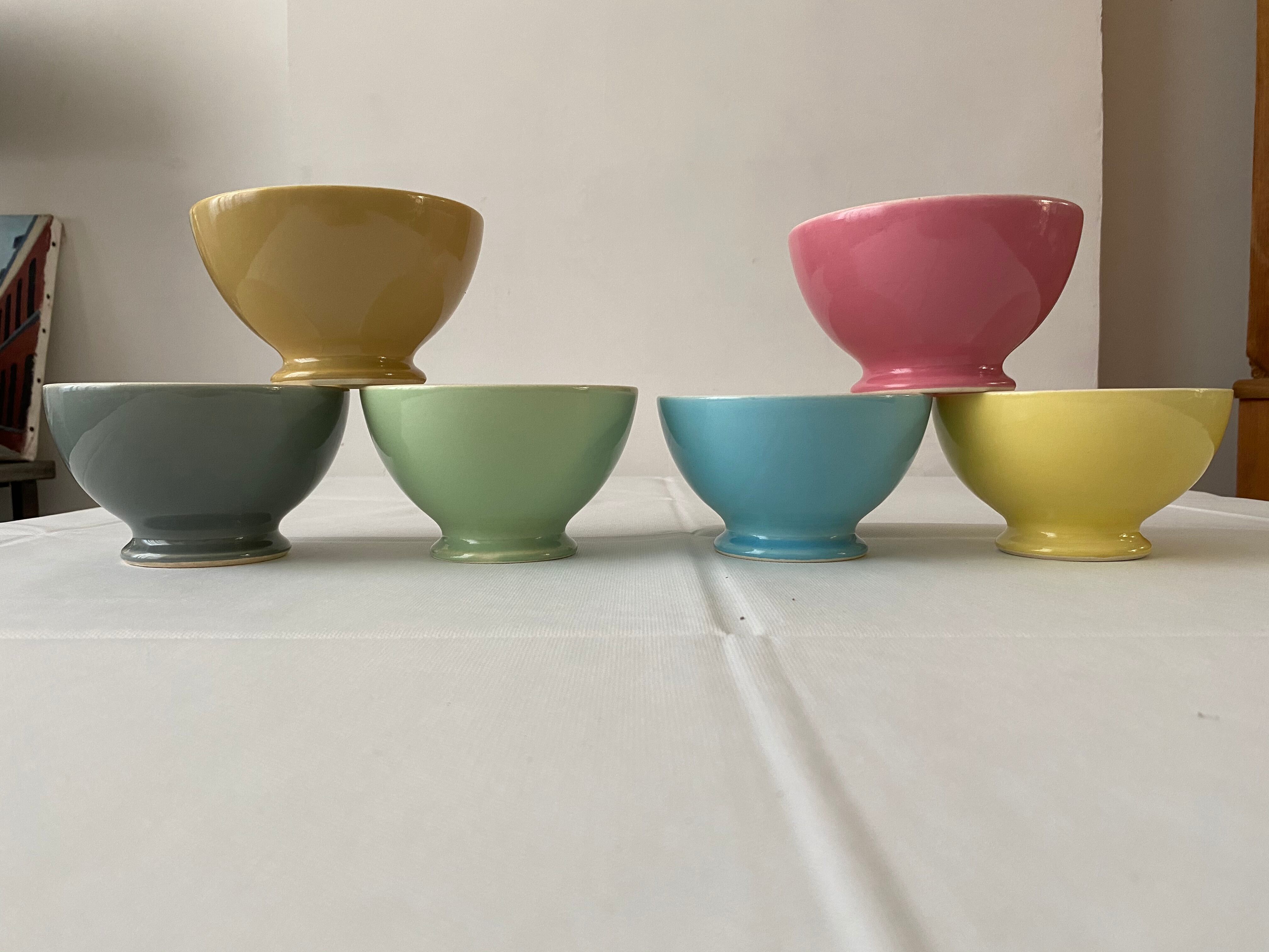 Set of 6 old Boch Brothers bowls