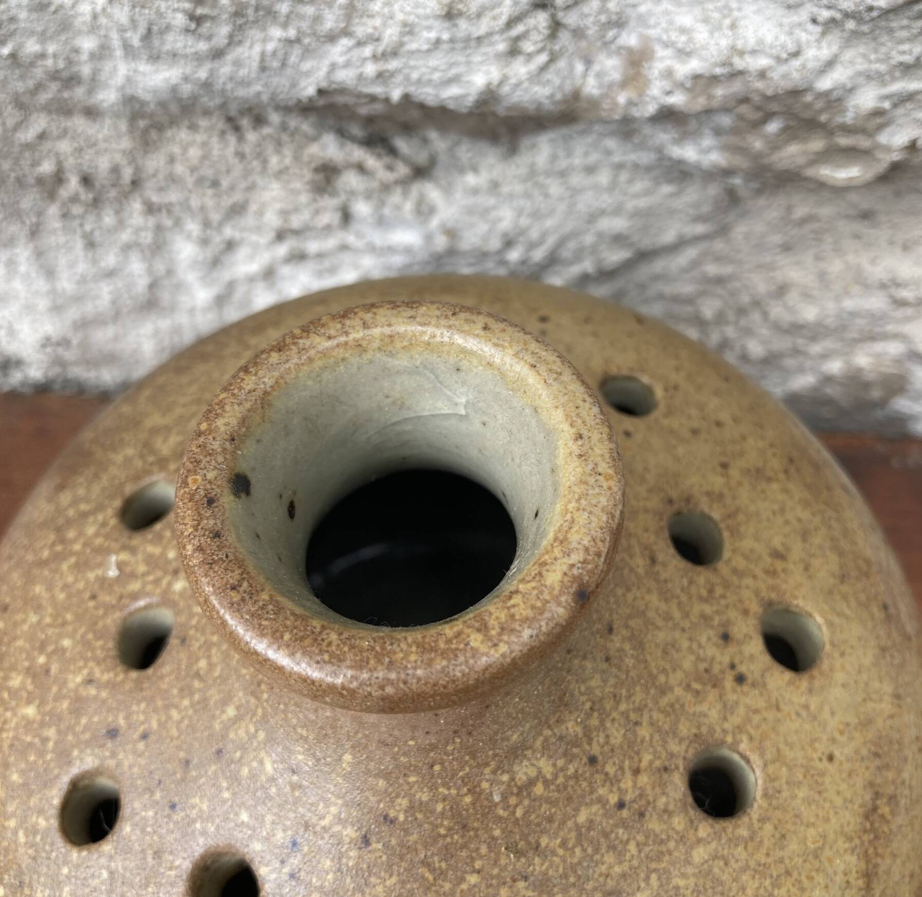 Vintage stoneware flower pick