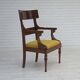 1920-30s, carved wood armchair, design after Georges Jacob, reupholstered.