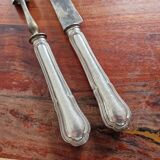 Service carving set with hollow silver handle - Spatours model
