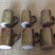 6 stoneware mugs