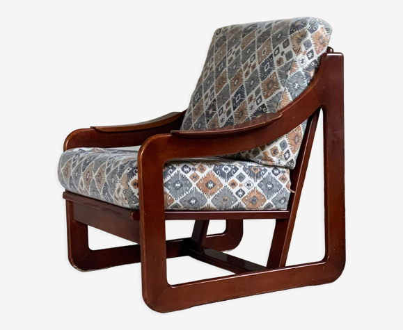 Fauteuil traîneau vintage années 70