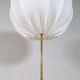 Modern mid-century brass floor lamp ASEA with round cotton shade, Sweden, 1960s