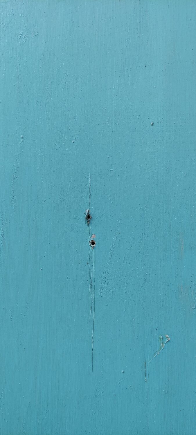 Antique patinated two-door cabinet