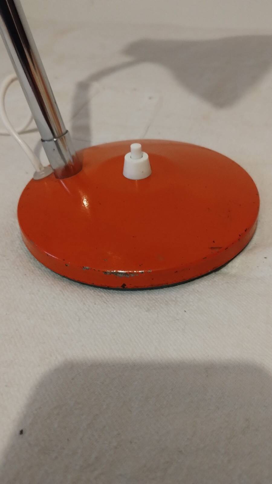 Orange bedside lamp from the 60s