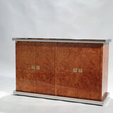 Buffet loupe laiton et chrome 1970