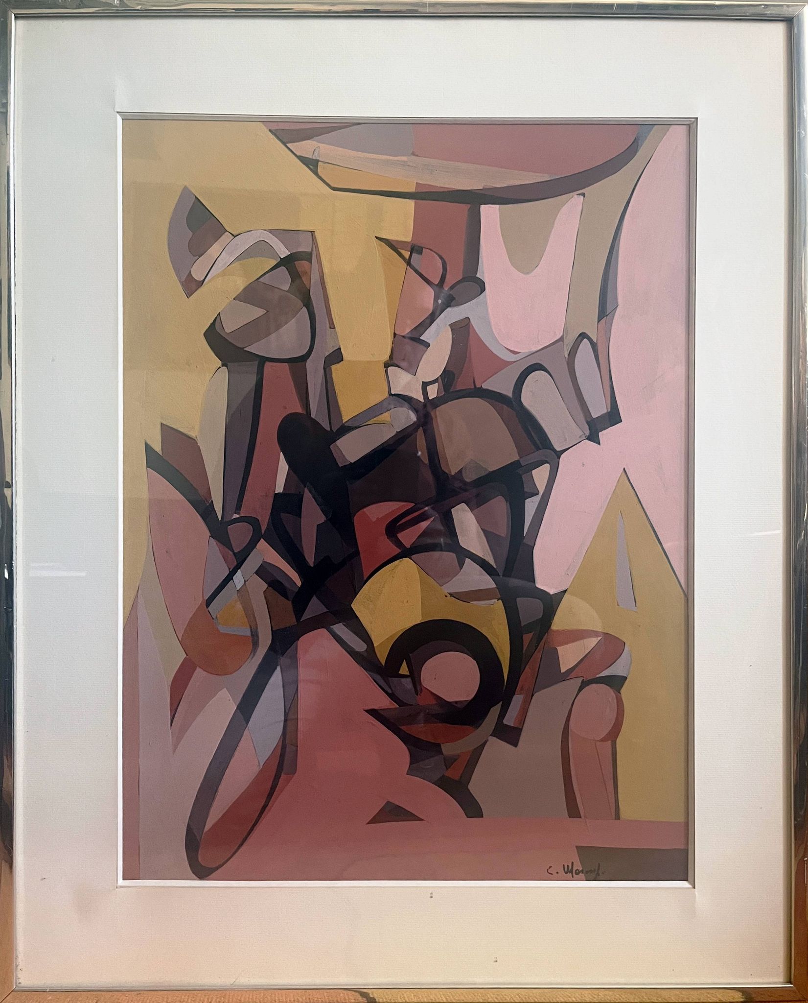 Tableau Abstraction Carlo MARANGIO (né en 1936)