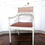 Louis XV style canned armchair lacquered wood