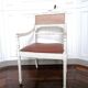 Fauteuil canné de style Louis XV bois laqué
