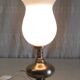 Table lamp in gilded brass and opaline globe - mid 20th century.