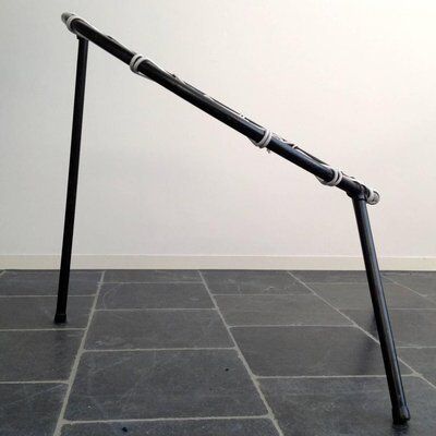 Set of two chairs with spider web seat by Hoffer, France 1958