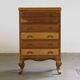 Vintage Danish 1967 Highboy 6 Drawer Dresser in Oak