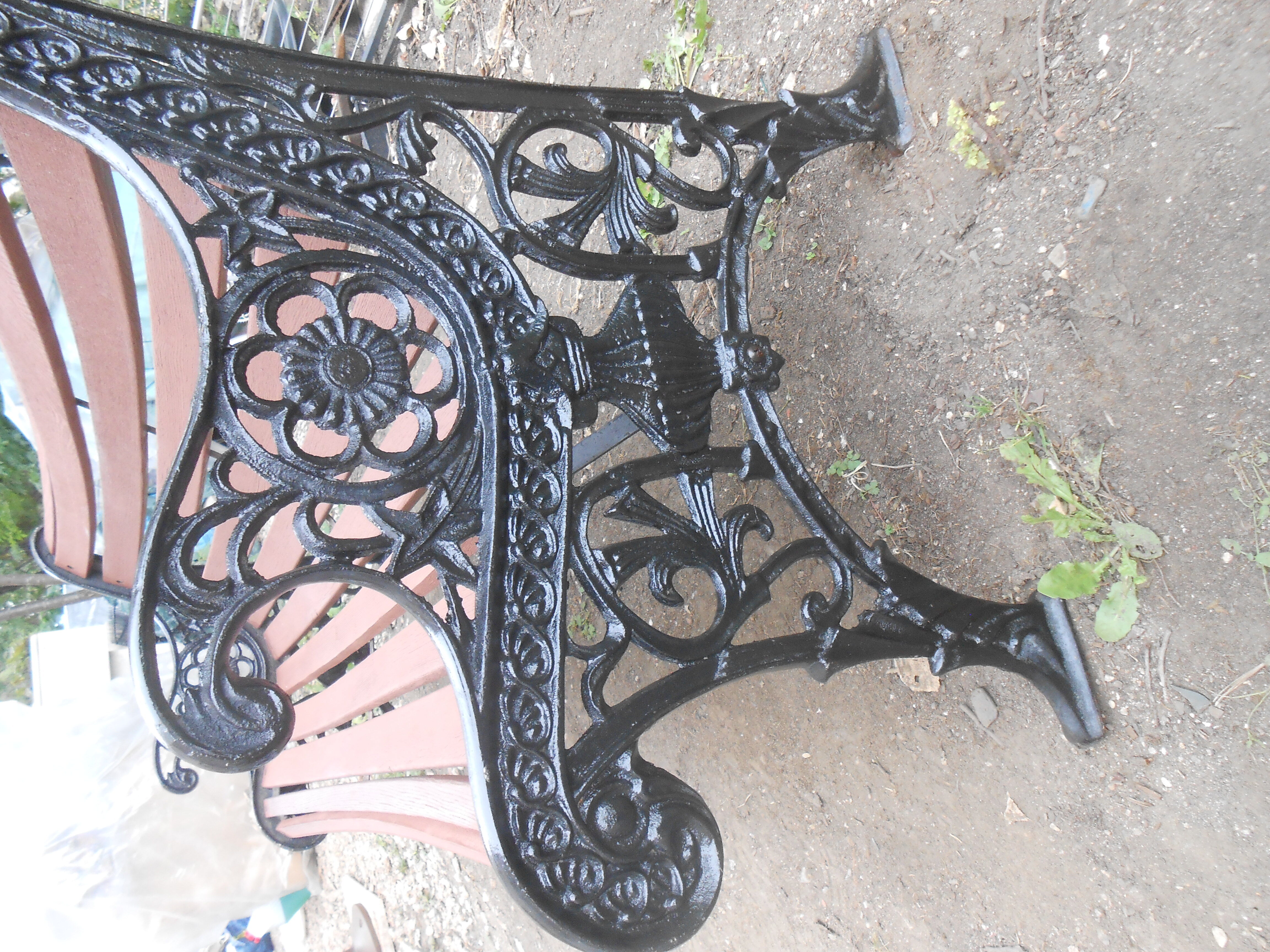 Victorian cast garden bench