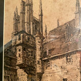 Encre de Chine originale, H. Boutin– vieux Nante (secteur cathédrale).