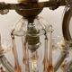 Pink Murano glass tear drop chandelier 1950’s