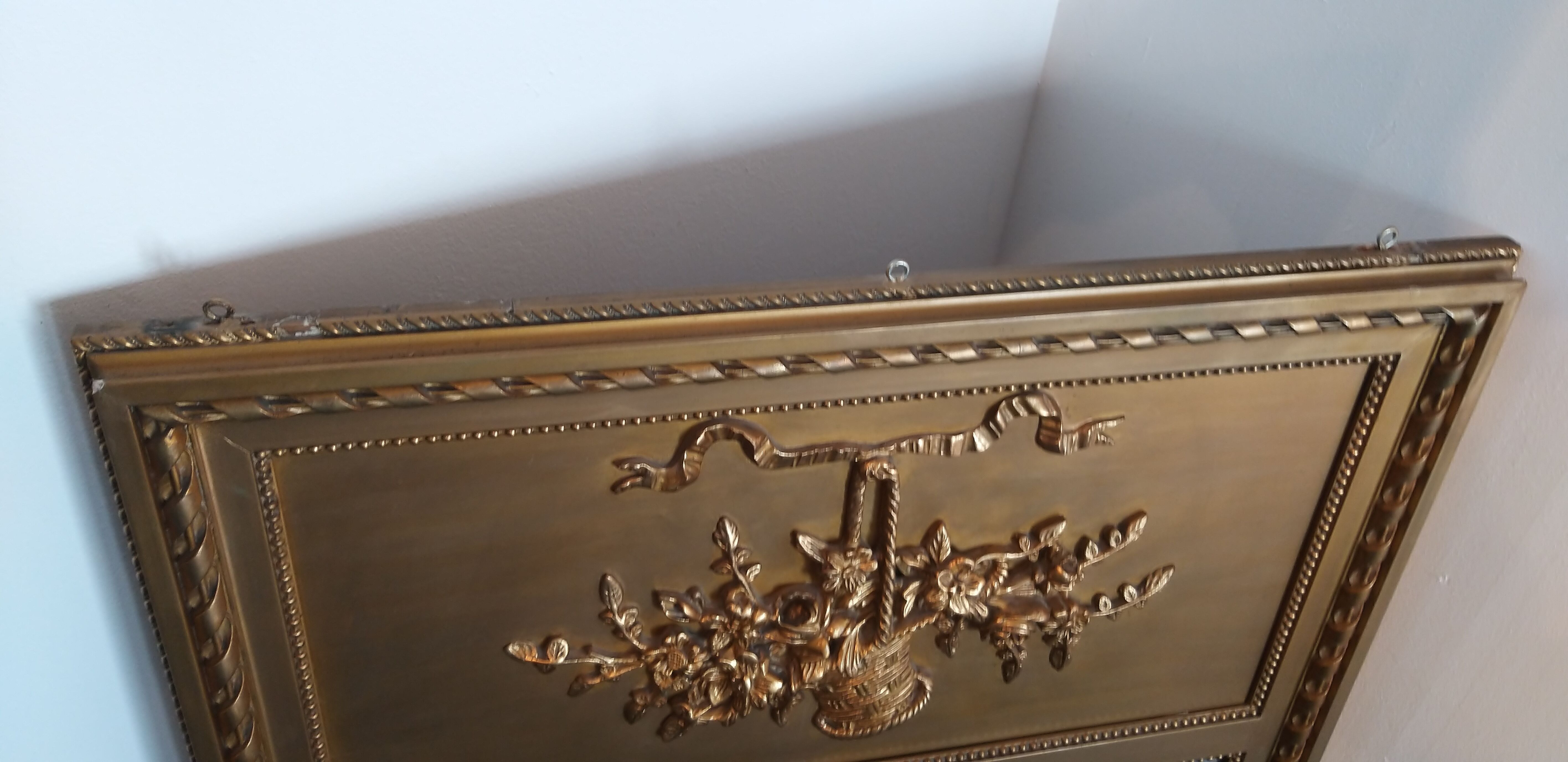 Golden trumeau mirror 73x135cm