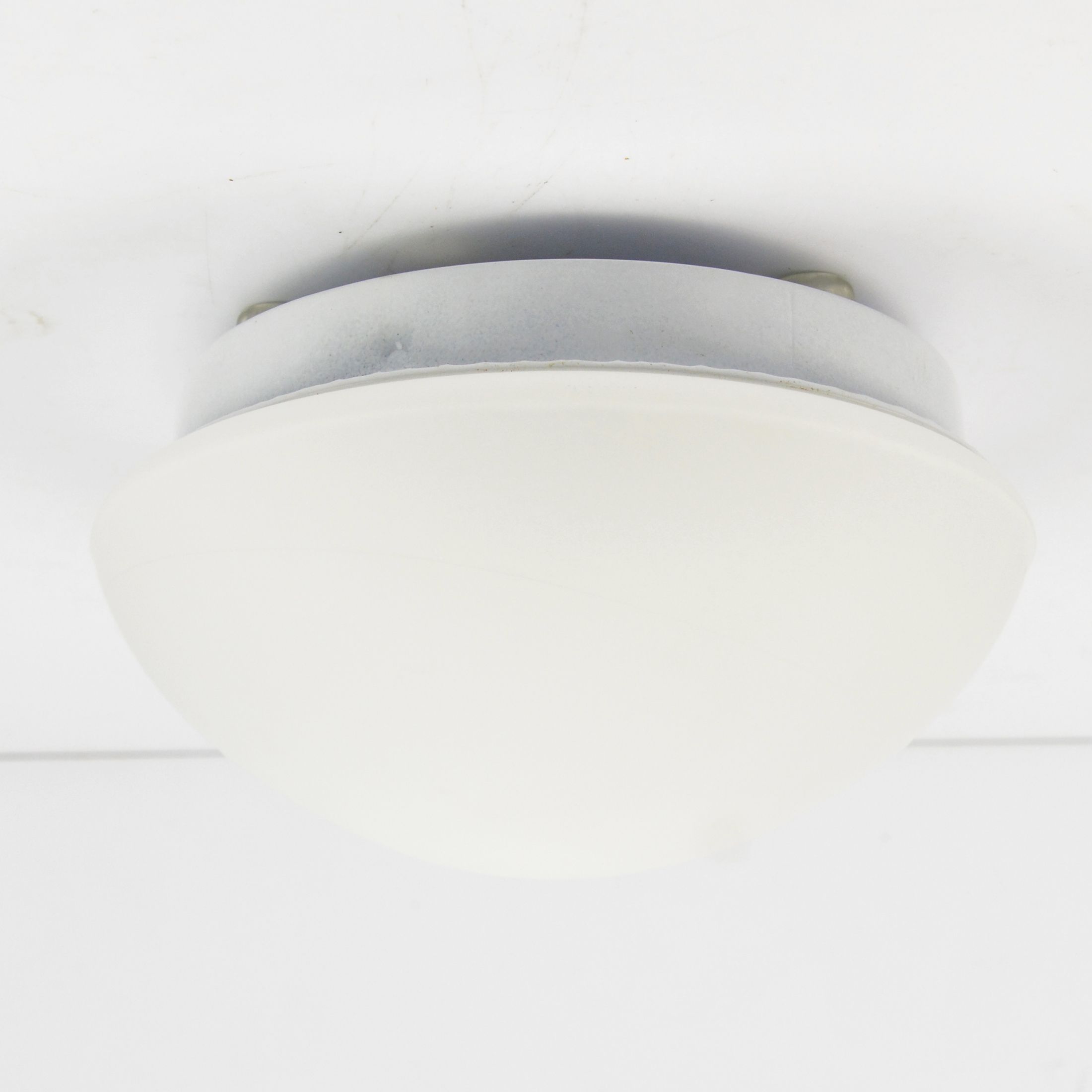 1980s minimalist small white ceiling lamp Globo lighting Germany
