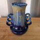 Antique Art Deco vase in blue flame stoneware, numbered 251.