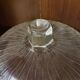 Cheese cover cake dish glass molded with relief flower decor