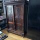 Antique Style Baroque Revival Carved Oak Wardrobe