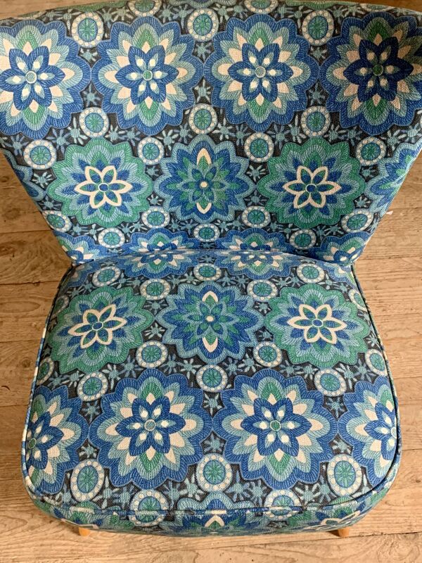 Fauteuil cocktail bleu