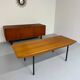 Antique Wilhelm Renz designer wooden coffee table, vintage Scandinavian style, 1960s