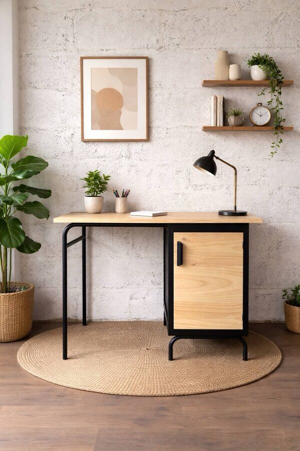 Bureau enfant noir et bois