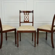 Chaises de Salle à Manger Hepplewhite avec Sièges Rembourrés Crème de Bevan Funnell, Set de 5