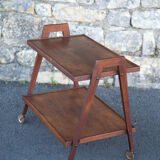 Vintage wooden serving trolley